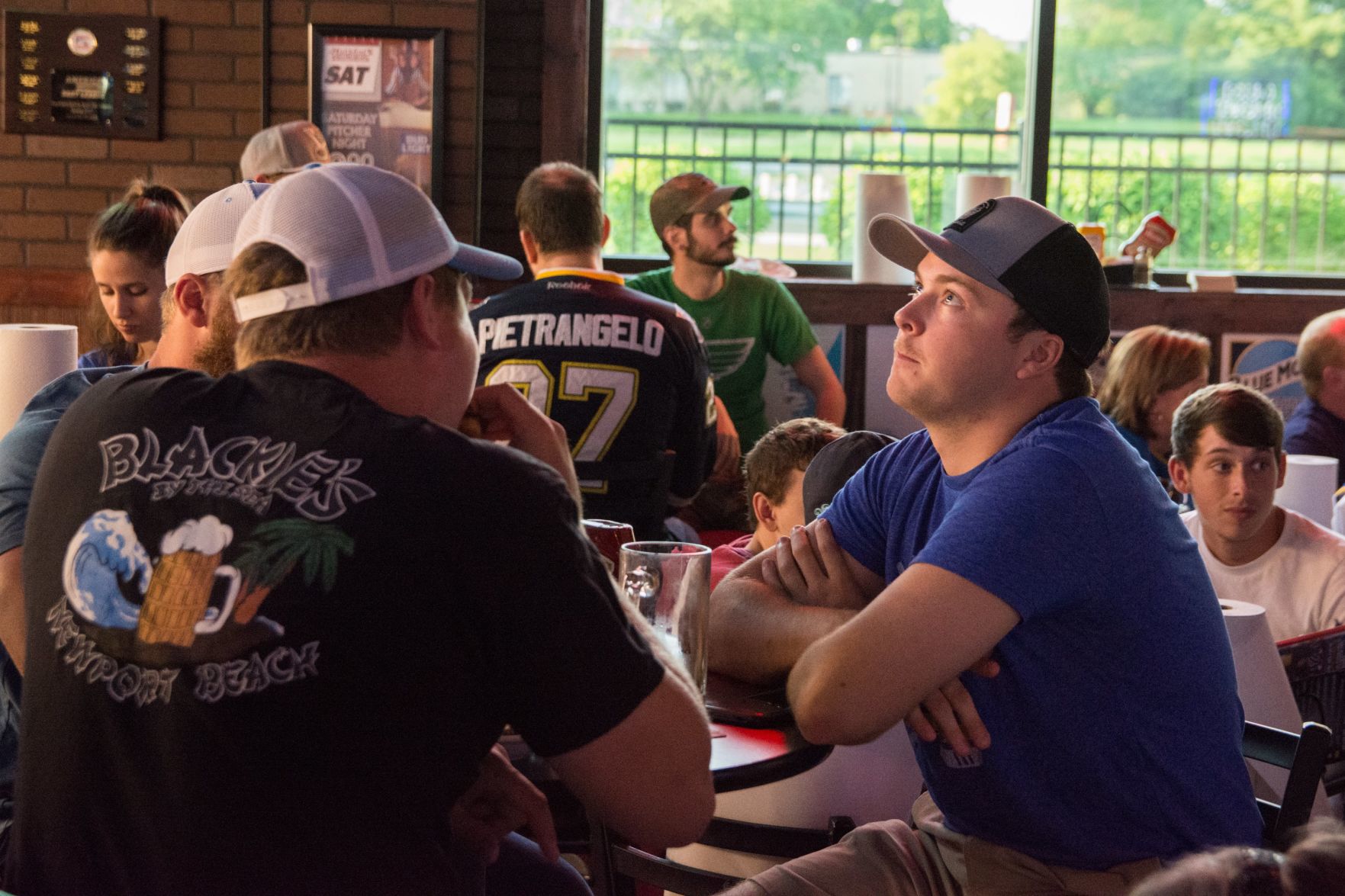 Blues Fans at Hotshots Wentzville during the Stanley Cup Final Game 1